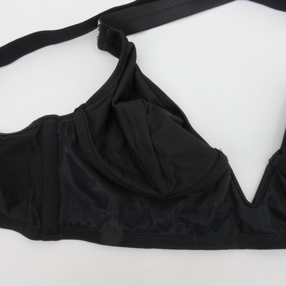 Victorias Secret Small Deep V Black Animal Rhinestone Bralette Bra Underwire - Picture 9 of 15